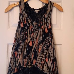 Tank top with slight high low